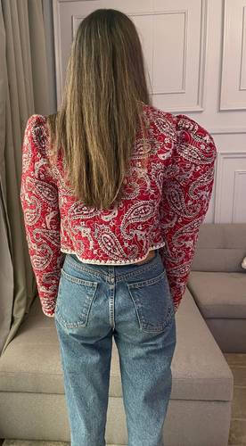 Paisley Quilted Cropped Jacket