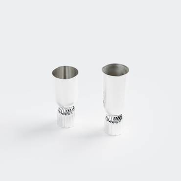 Silver ST Honoré Flower Vase Set 2