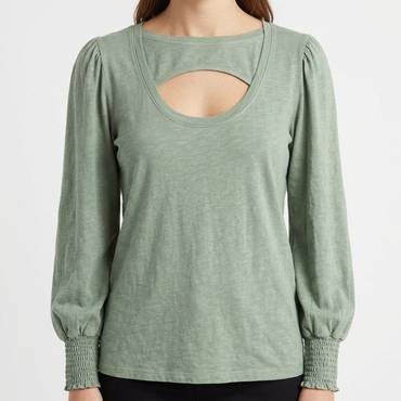 Peek-A-Boo Top Green