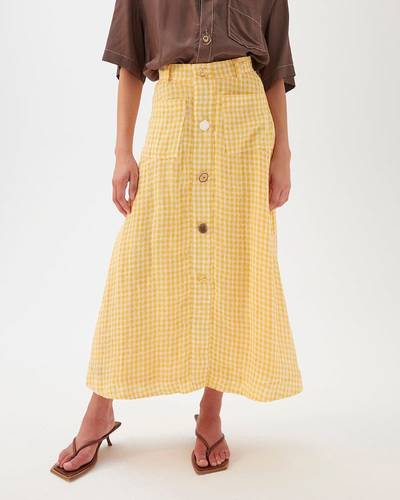 Yellow Gingham Skirt