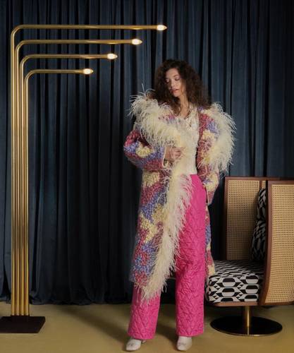Wool Feathers Coat