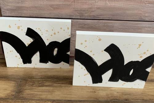Hand Painted Composition 36x28 cm