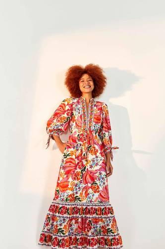 White Spring Bananas Dress