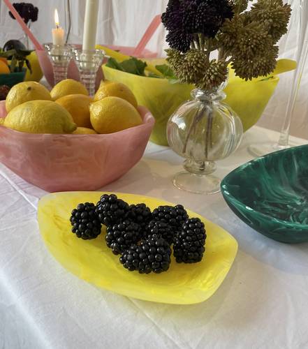 Eye Shape Plate Yellow