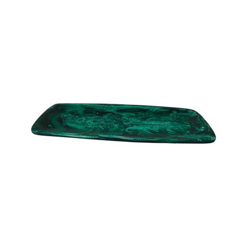 Rectangle Platter Emerald Swirl L
