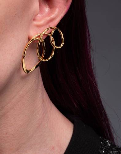 Twisted Gold Looped Ear Climber