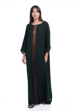 Silk Crepe Kaftan - Emerald