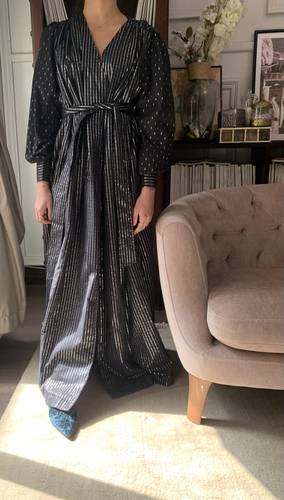 Black &amp; Silver Robe Dress