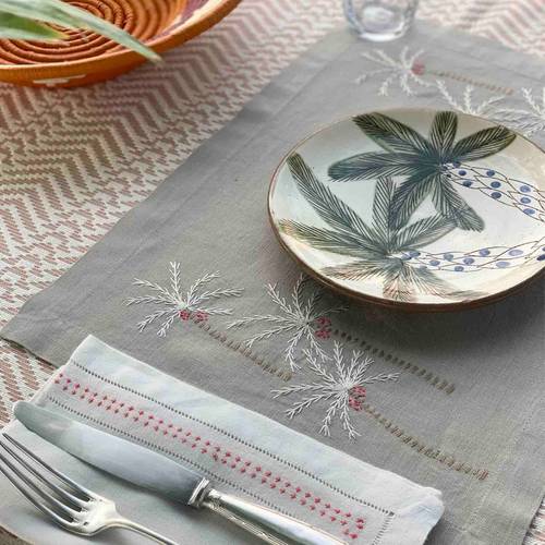 Palm Tree Embroidered Placemat