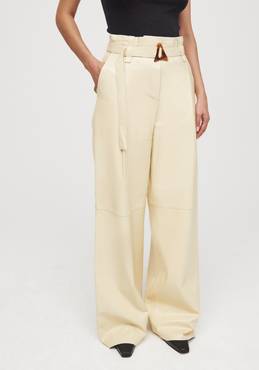 Alondra leather pants Butter yellow