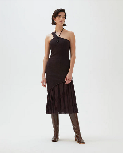 Melina Knit Plum Dress