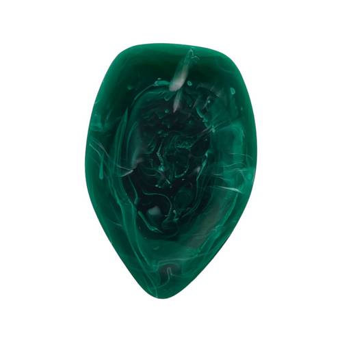 Egg Platter Emerald Swirl 