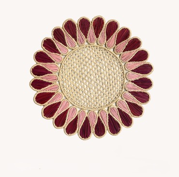 Set 6 Drops Placemat Burgundy-Pink