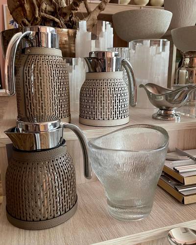 Thermal Leather Carafe 600ml-Brown