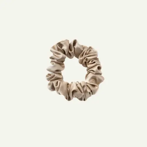 Silk Scrunchies Beige 