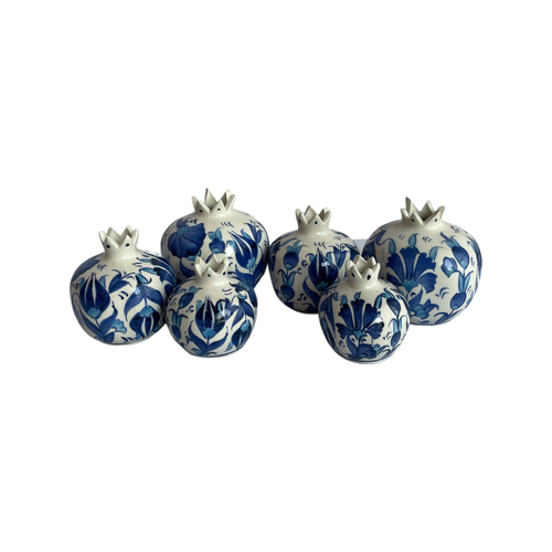  Hand Painted Pomegranate Set of 3