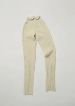 Knitted Flared Pants Cream
