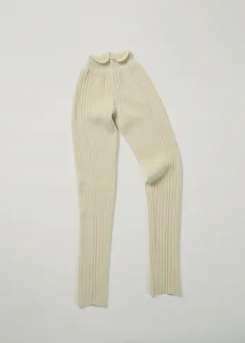 Knitted Flared Pants Cream