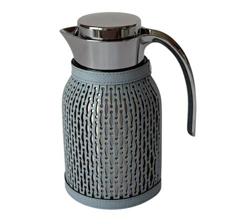Thermal Leather Carafe/Blue 1 Litre