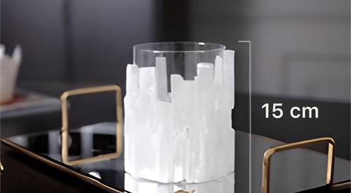 Small Crystal Glass Candle Holder