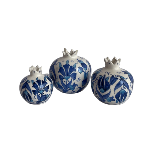  Hand Painted Pomegranate Set of 3