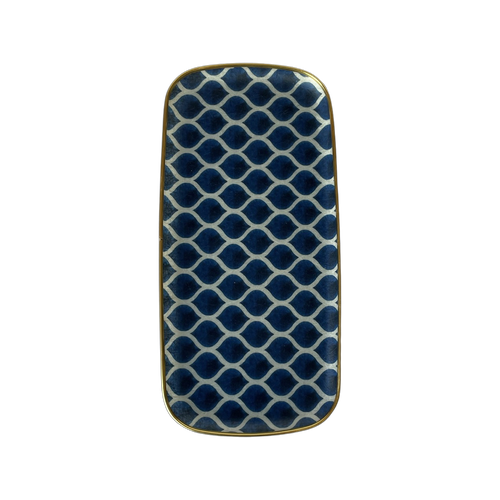 Fiber Glass Rectangle Tray Blue