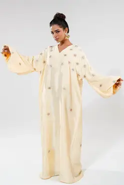 Honey Silk Kaftan - Ivory