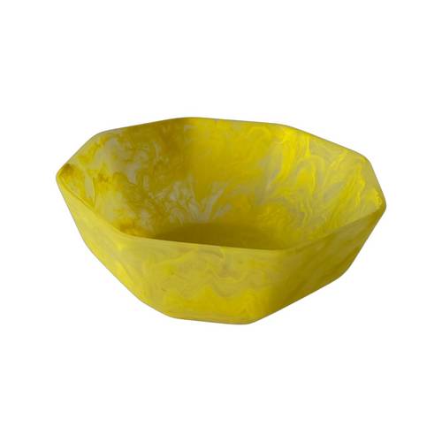 Salad Bowl Yellow Swirl L