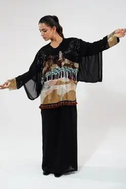 Desert Whisper Kaftan - Black