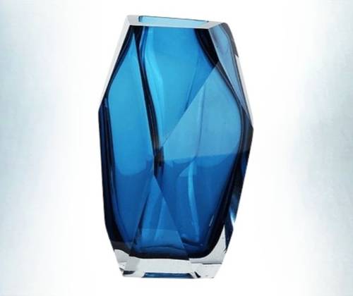 Tall Diamond Glass Vase