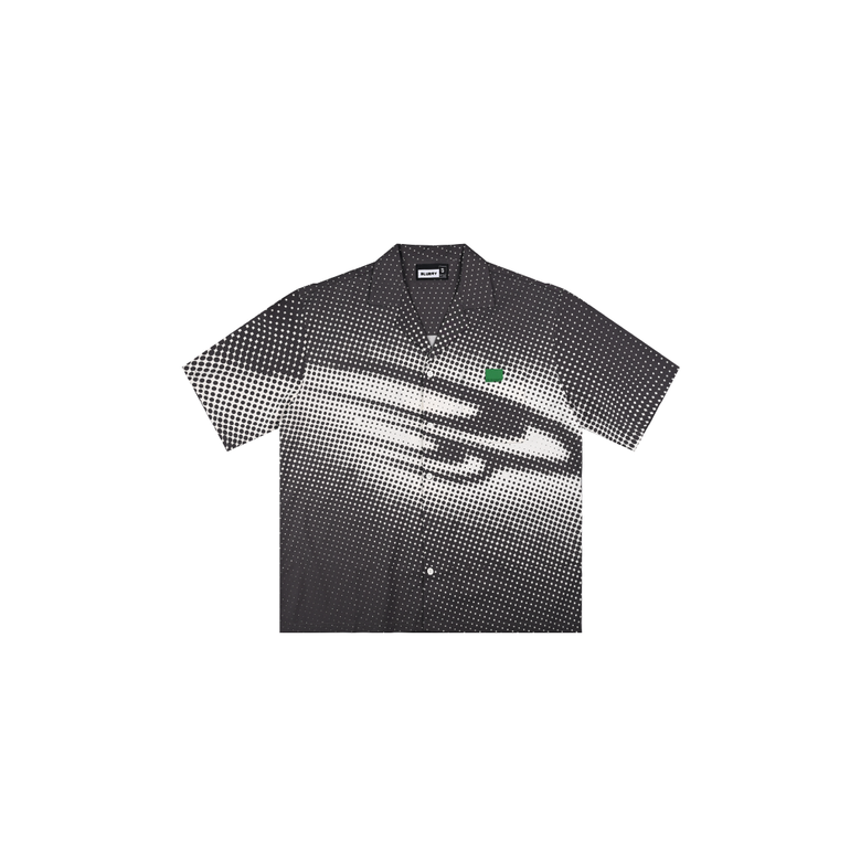 Dotted BLURRY logo boxy cotton shirt set