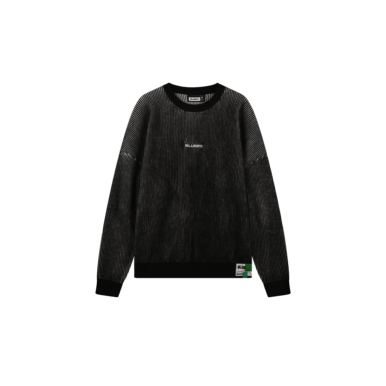 Black and White Knitted Sweater With B-Logo( Unisex )