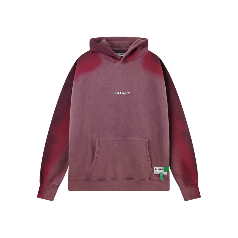 Purple Acid-Wash Hoodie With Spray Effect (Unisex)