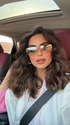 Chanel rimless light brown gold sunglasses