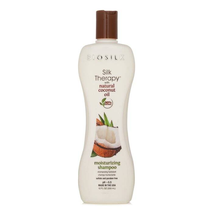 علاج حريري بشامبو جوز الهند وبلسم مرطب 355ml/12oz من BioSilk