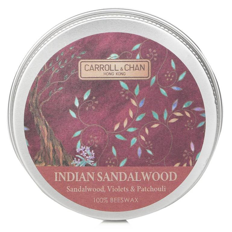 100% Beeswax Mini Tin Candle - # Indian Sandalwood (Sandalwood, Violets & Patchouli) من Carroll & Chan