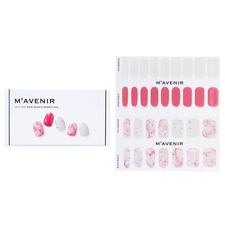Nail Sticker (Pink) - # Rose Quartz Marble Nail by Mavenir