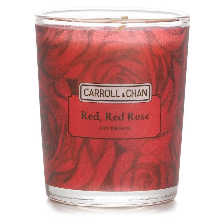 100% Beeswax Votive Candle - Red Red Rose by Carroll & Chan