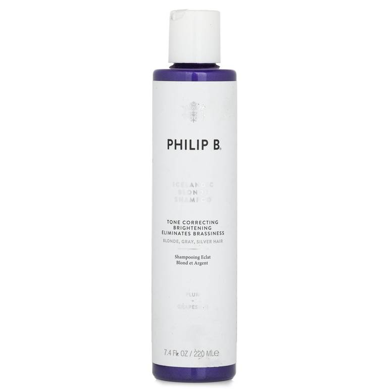 Icelandic Blonde Shampoo (Tone Correcting Brightening Eliminates Brassiness - Blonde, Gray, Silver Hair) by Philip B