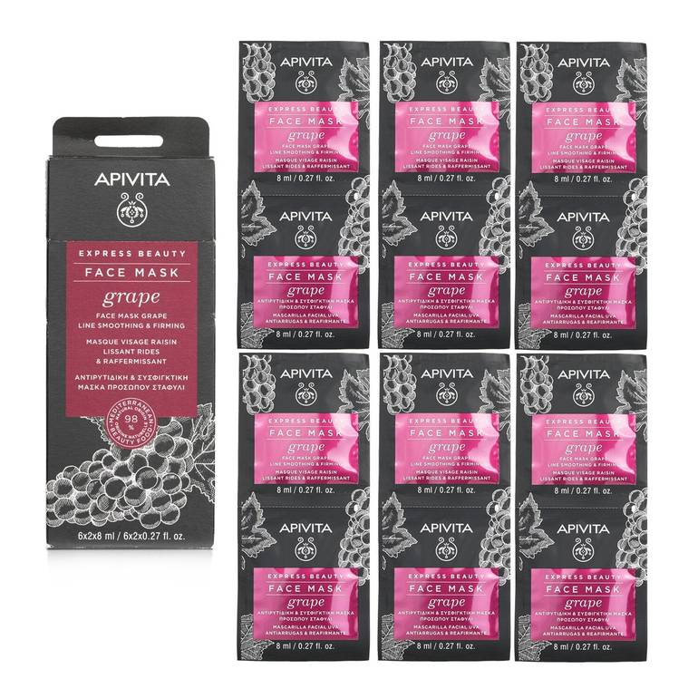Express Beauty Face Mask with Grape (Line Smoothing & Firming) by Apivita