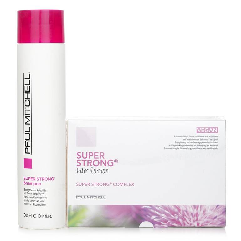مجموعة برامج مركب القوة الفائقة القوة: شامبو 300 مل + لوشن للشعر 12 × 6 مل من Paul Mitchell