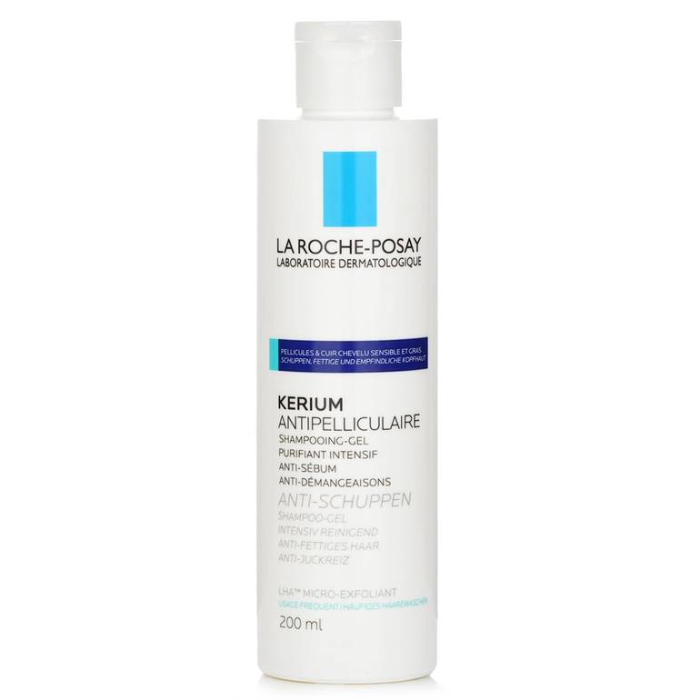Kerium شامبو جل مقشر دقيق مضاد للقشرة LHA (للفروة الدهنية) من La Roche Posay