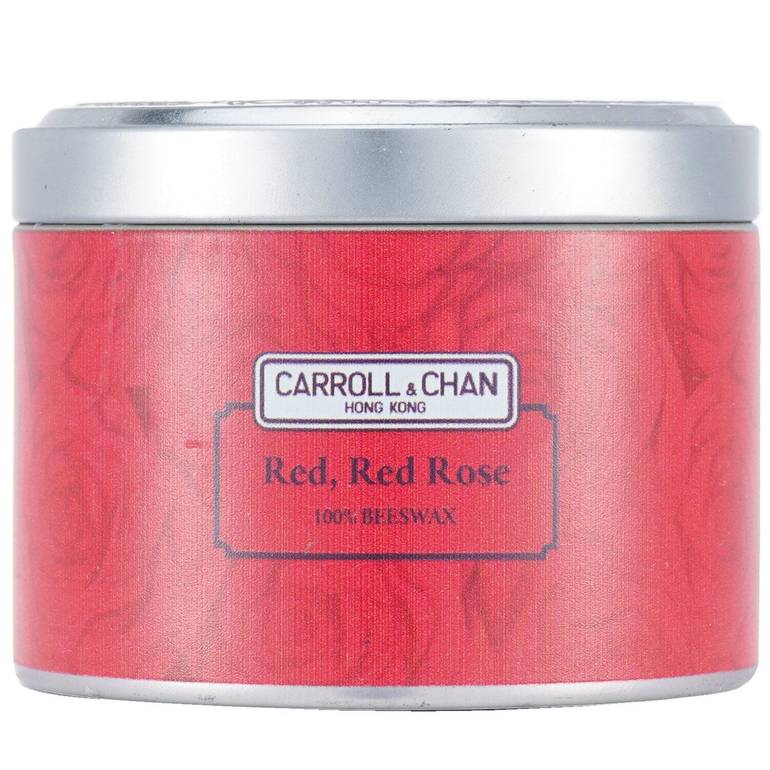 شمع قصديري بشمع العسل 100% - Red Red Rose من Carroll & Chan