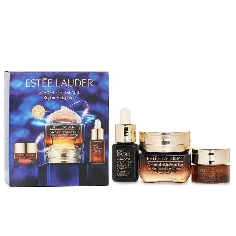 Major Eye Impact Trio Repair + Brighten Skincare Set: ANR Eye Supercharged Gel Cream (15ml + 5ml) + Repair Serum 7ml by Estee Lauder