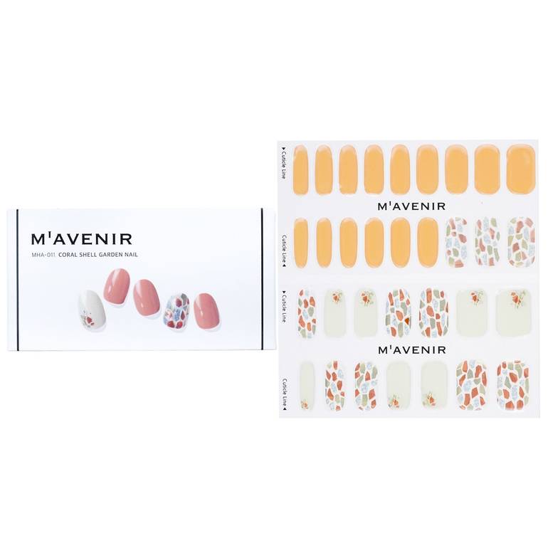 Nail Sticker (Orange) - # Coral Shell Garden Nail by Mavenir