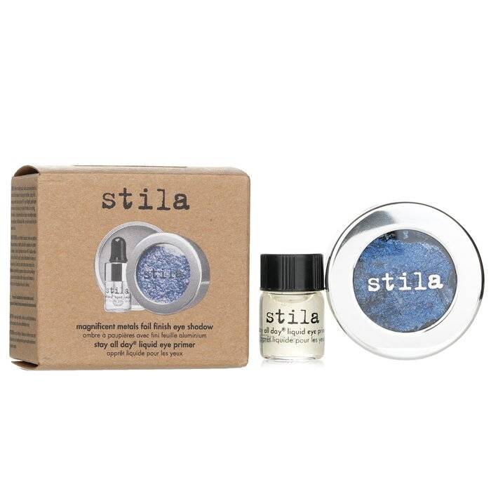 ظلال عيون Magnificent Metals Foil Finish مع أساس سائل عيون صغير Stay All Day - Metallic Cobalt 2pcs من Stila