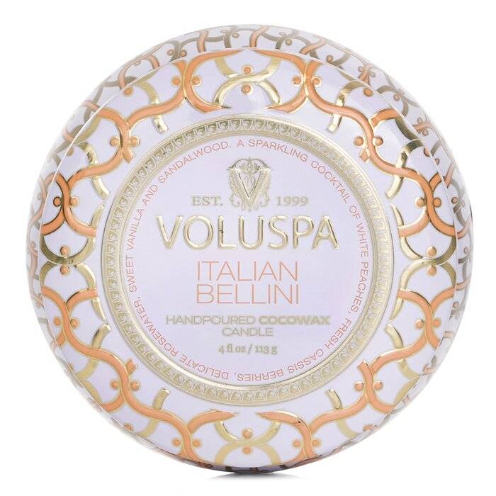 شمع قصديري مزخرف - Italian Bellini 113g/4oz من فولوسبا