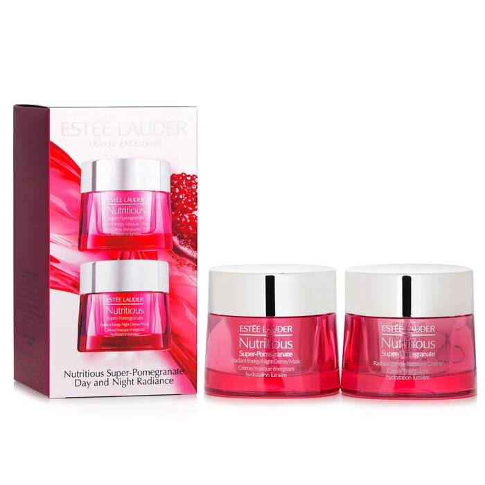Nutritious Super-Pomegranate Day & Night Radiance Set: Moisture Creme 50ml+ Night Creme/Mask 50ml 2pcs by Estee Lauder