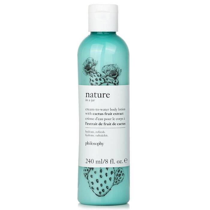 غسول كريمي مائي للجسم Nature In A Jar بمستخلص ثمرة الصبار 240ml/8oz من Philosophy