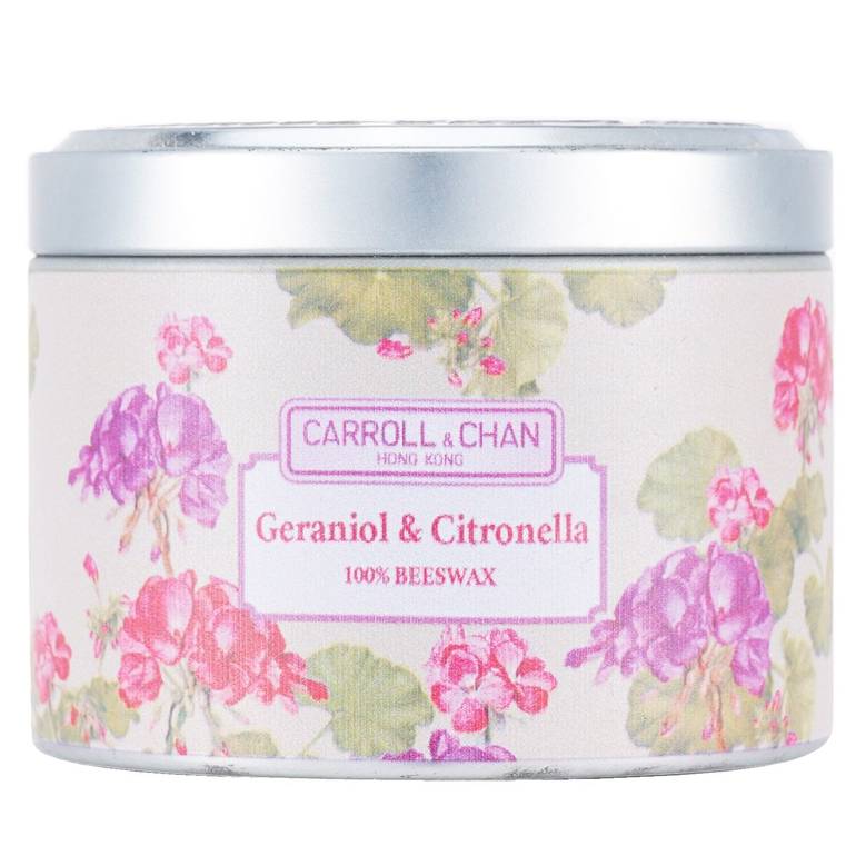 شمع قصديري بشمع العسل 100% - Geraniol & Citronella من Carroll & Chan